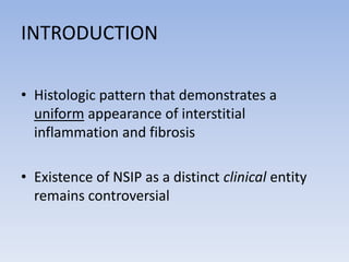 Nsip Classification Idiopathic interstitial pneumonias | PPTX