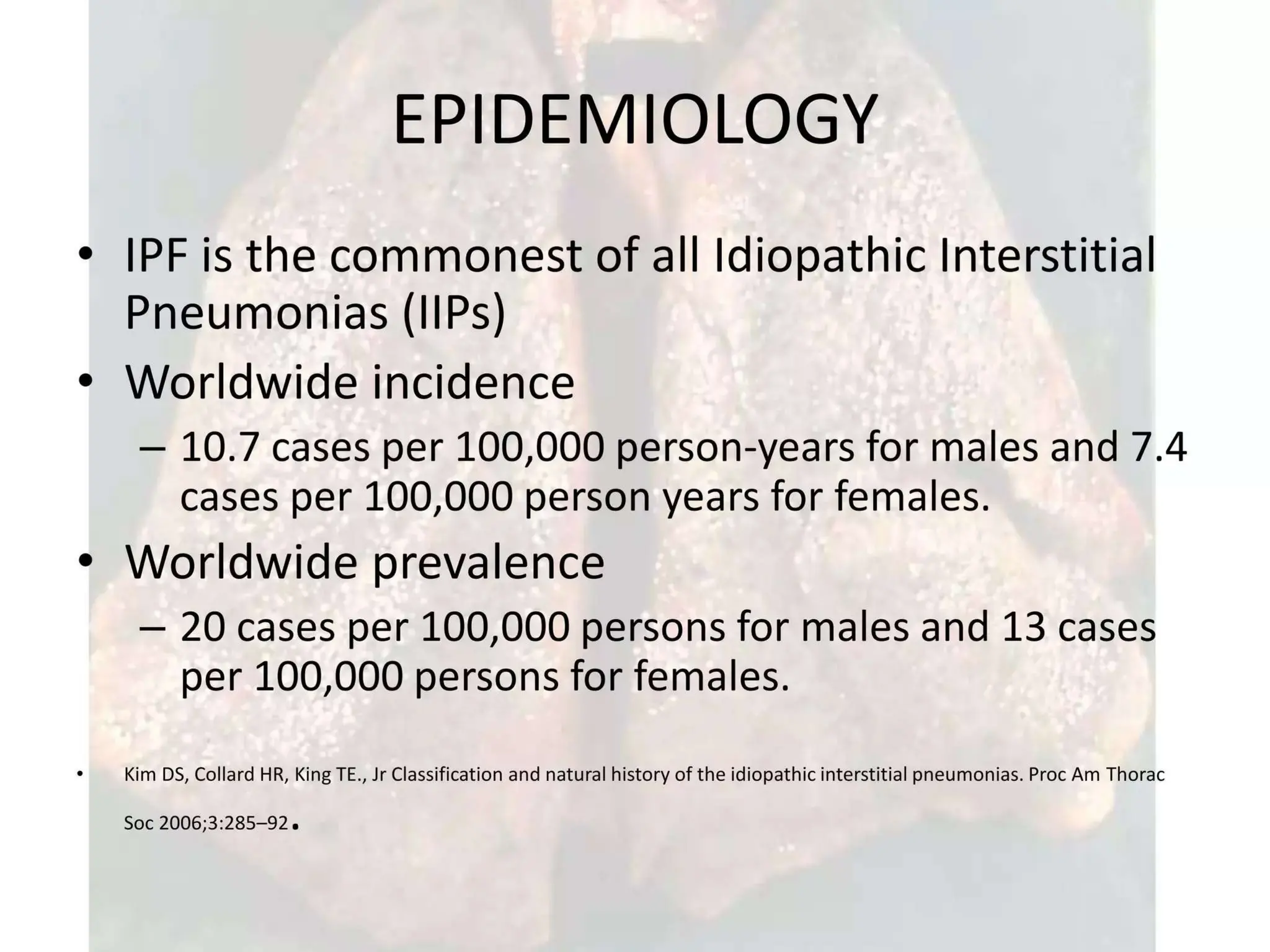 Idiopathic pulmonary fibrosis on lung diseases | PPTX
