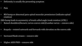 IDIOPATHIC SCOLIOSIS INTRODUCTION DIAGNOSIS TREATMENT | PPTX