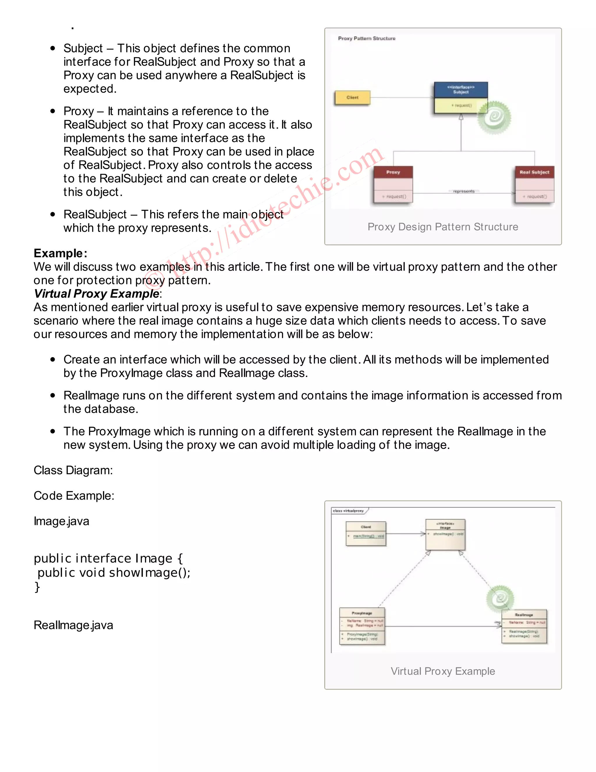 Gang of four Proxy Design Pattern | PDF
