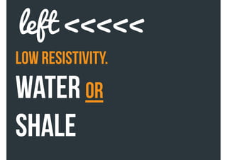 low resistivity.
water or
shale
left <<<<<
 