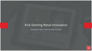 © 2015 – STRICTLY CONFIDENTIAL – Red Ant®
Kick-Starting Retail Innovation
Innovation is hard…retail innovation is harder.
 