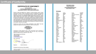 Certificate of Conformity
 