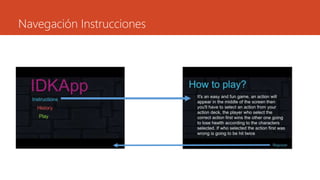 Navegación Instrucciones
 