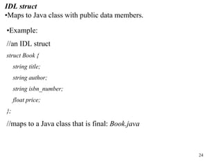 Js Idl Java nterface Definition Language (IDL) in middleware technologies. | PDF