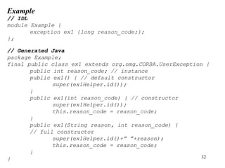nterface Definition Language (IDL) in middleware technologies. | PDF