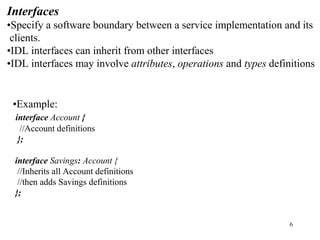 nterface Definition Language (IDL) in middleware technologies. | PDF