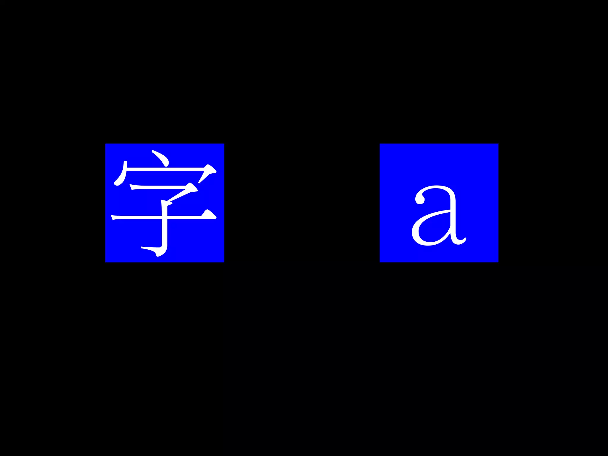 字   ａ
 