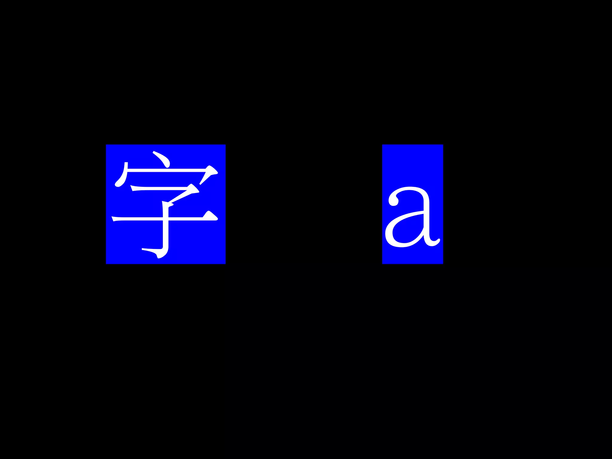 字   a
 