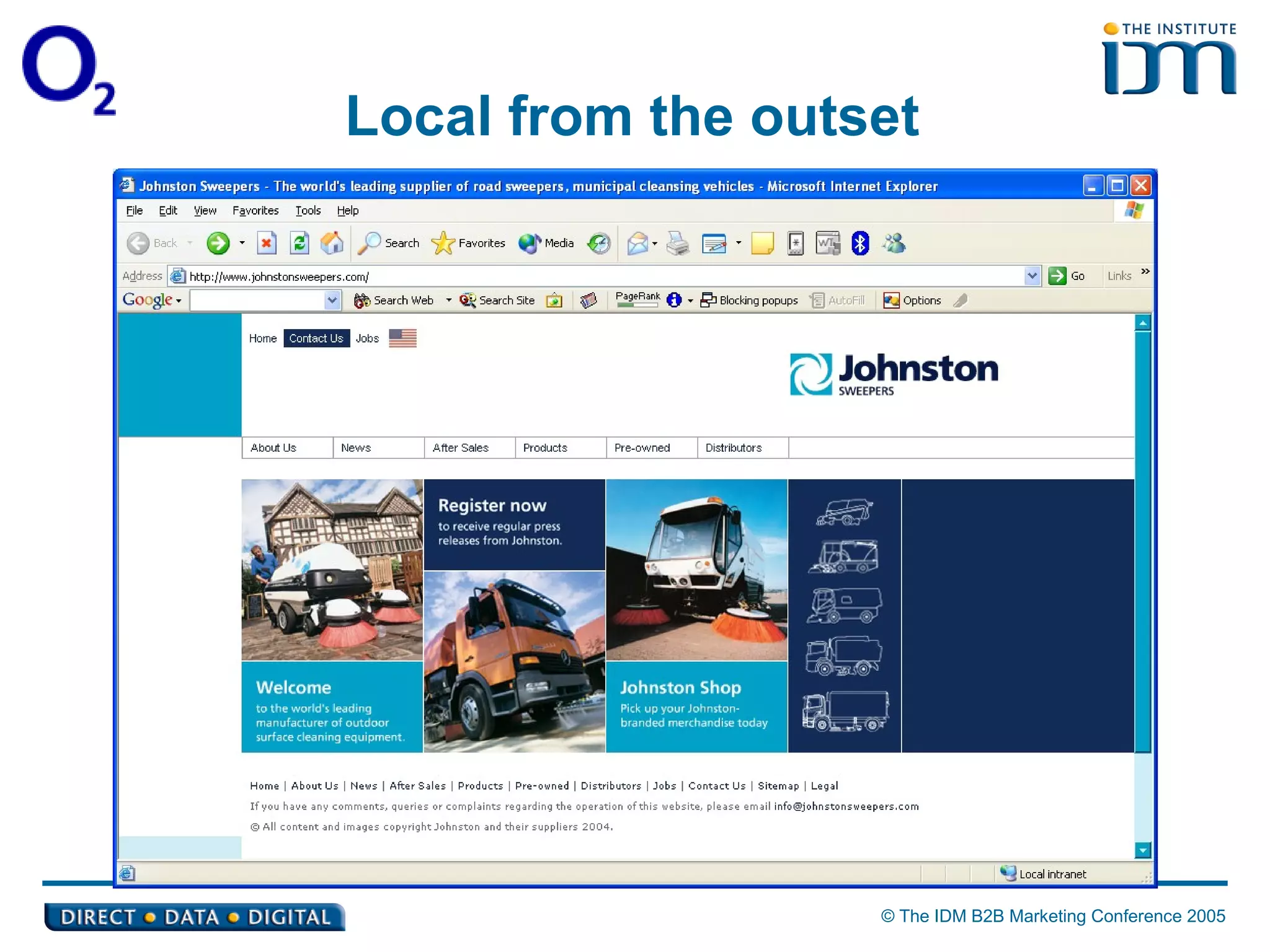 Local from the outset 