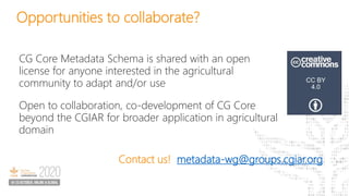 Information and Data Management CoP: Metadata Working Group 