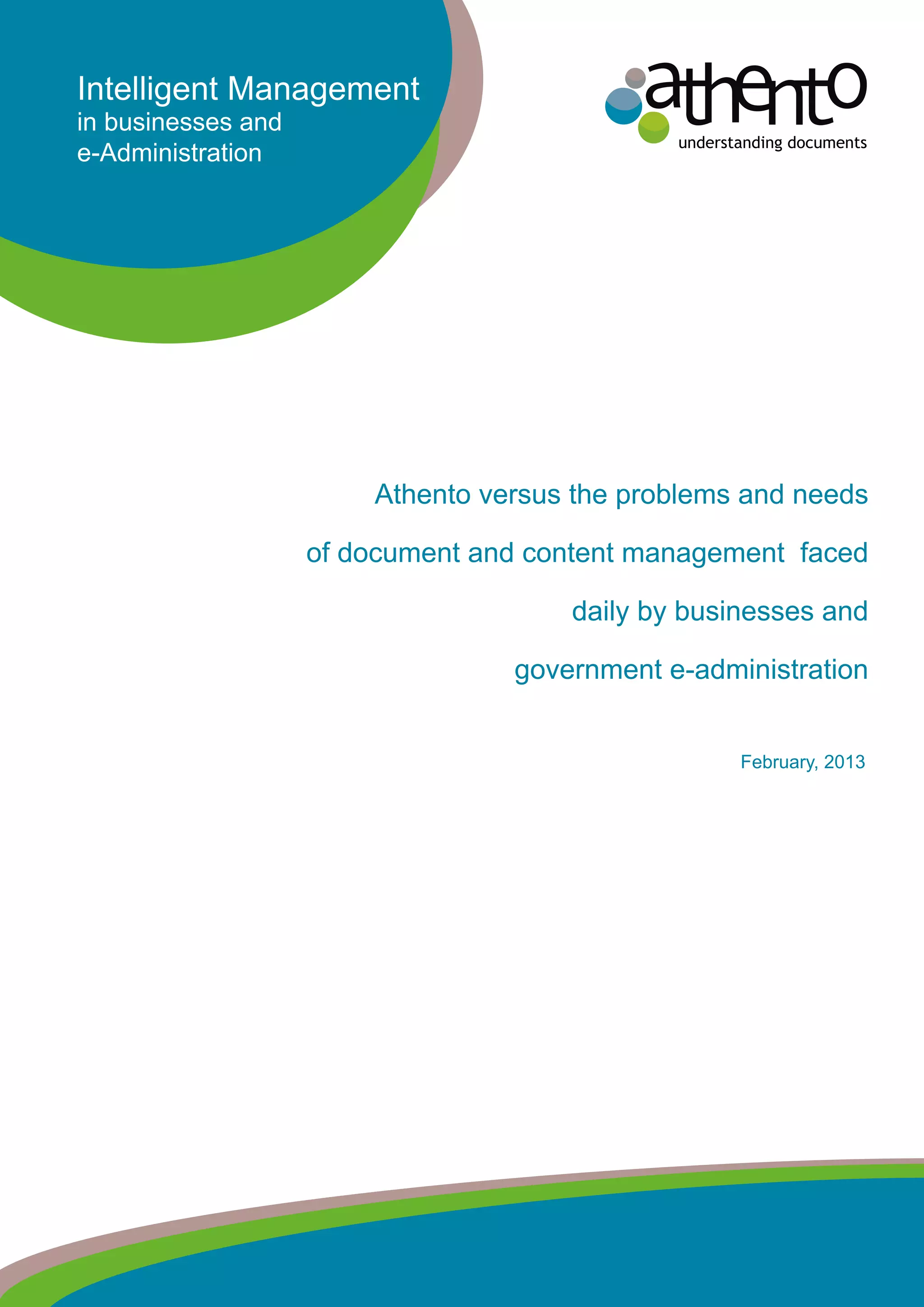 Intelligent Document Management in businesses and e-Administration | PDF