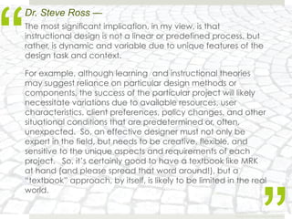 Comparing Instructional Design Models