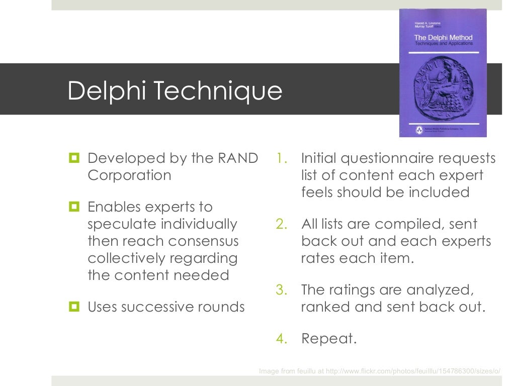 Delphi Technique¤ Developed by the