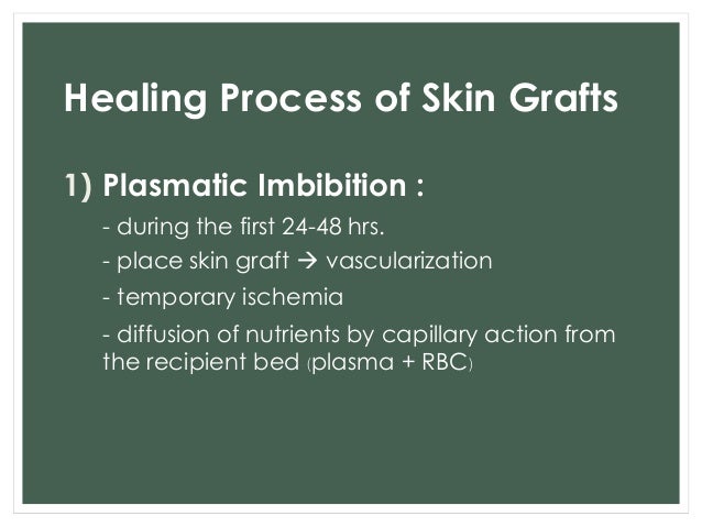 three stages of skin graft healing