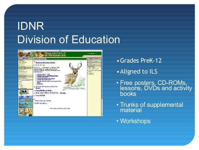 Illinois Department Of Natural Resources Division Of Education Illinois Department Of Natural Resources Division Of Education