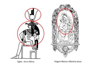 Egito - Isis e Hórus   Virgem Maria e Menino Jesus
 