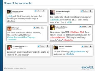 Some of the comments:
 