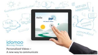 Hello 
Personalized Videos – 
A new way to communicate 
 