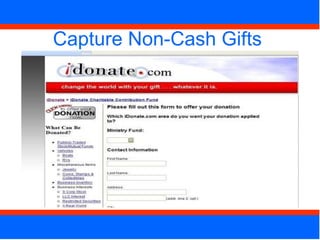 Capture Non-Cash Gifts 