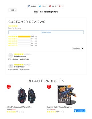 SHARE TWEET PIN IT  +1
Real Time Visitor Right Now
    
Based on 2 reviews
Write a review
     100% (2)
     0% (0)
     0% (0)
     0% (0)
     0% (0)
Most Recent
RELATED PRODUCTS
CUSTOMER REVIEWS
    
Ivory Hermiston
I Don't Get Older I Level Up T-Shirt
I
01/03/2019
    
Cortez Wisoky
I Don't Get Older I Level Up T-Shirt
C
10/04/2018
iMice Professional Wired 55...
$20.50 $13.50
     144 reviews
Dragon Ball Z Super Saiyan ...
$34.71 $23.14
     253 reviews
34%
OFF
33%
OFF
USD
 