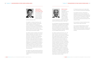 Chapter 21 | RADIOGRAPHERS IN OTHER CARDIAC IMAGING AREAS 217216 Chapter 21 | RADIOGRAPHERS IN OTHER CARDIAC IMAGING AREAS
THE HEART REVEALED RADIOLOGY IN THE DIAGNOSIS AND MANAGEMENT OF CARDIAC CONDITIONSTHE HEART REVEALED RADIOLOGY IN THE DIAGNOSIS AND MANAGEMENT OF CARDIAC CONDITIONS
CHRISTOPHER
STEELMAN, MS, RT
(R) (CI) (ARRT), RCIS
is the Program Direc-
tor of the School of
Invasive Cardiovas-
cular Technology at
Hoffman Heart and
Vascular Institute in
Hartford, Connecticut, USA.
Mr. Steelman is currently the chairman of the
American Society of Radiologic Technologists
(ASRT) Cardiovascular Interventional (CI)
Curriculum Workgroup, the World Radiography
Educational Trust Foundation and the ASRT Inter-
national Outreach Review Committee. He has
served as chairman of the ASRT Cardiac Interven-
tional & Vascular Interventional Chapter.
Mr. Steelman was also a member of the American
Registry of Radiologic Technologists Continuing
Qualification Requirements Advisory Commit-
tee and was a consultant to the CI Radiography
Examination Committee for eight years. He
represents invasive cardiovascular technologists
on Cardiac Credentialing International’s Board of
Advisors. He serves the International Society of
Radiographers and Radiological Technologists as
a Regional Coordinator of Professional Practice.
He has addressed international audiences and
shares his writings in books, journals and periodi-
cals. He sits on the editorial board of two profes-
sional publications.
Mr. Steelman was invited to lead the authorship of
this chapter on behalf of the International Society
of Radiographers and Radiological Technologists
(ISRRT).
DIEGO CATANIA
has a degree in
radiography from the
University of Ferr-
ara, Italy, a Diploma
in Management of
Health Techniques
from the University
of Pavia, Italy and a
course on Management of Health Services Organi-
sation from the University Bocconi, Milan, Italy.
He is the President of the Milan Professional Body of
Radiographers. He is Radiography Service Manager
at the scientific institute IRCCS ‘Eugenio Medea’ in
Milan and radiographer consultant in several cath
labs and interventional labs. He has been Manager in
Development of Diagnostic and Research Laborato-
ries at San Raffaele Institute, Milan, Italy.
Mr. Catania is founder and CEO of A.I.T.R.I., the
Italian Association of Interventional Radiogra-
phers, a national scientific association accredited
by the Italian Ministry of Health. He conducts
research and training programmes aimed at all
health professionals. Since its foundation, he
has worked with the purpose to increase and
improve the teaching and research in diagnostic
disciplines especially in the area of interventional
radiology, through the organisation of national
and international conferences. He was given an
award by the National Federation of Colleges
TSRM (radiographers’ professional body). He
has developed the ‘Guidelines and Operational
Standards for Radiographers and Medical Radiol-
ogy Technicians in Radiology and Interventional
Cardiology’ and is Study Group member for Qual-
ity Assurance in Interventional Radiology at the
Italian National Institute of Health.
Mr. Catania has extensive and in-depth experi-
ence in cath labs and interventional radiography.
He is presently a lecturer in interventional
radiography at the University of Bologna, MSc
Interventional Radiology and Neuroradiology and
has been a lecturer of management, professional
ethics and bioethics at the University of Milan,
and a lecturer of interventional techniques at the
University of Milan.
He is the author of numerous national and inter-
national scientific papers and articles.
He is an Executive Board Member of the Euro-
pean Federation of Radiographer Societies
(EFRS) since 2017 and has been a member of the
Financial Committee and Election Committee of
the EFRS.
 