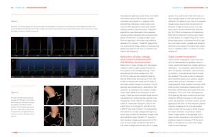 Chapter 18 | RADIATION EXPOSURE 183182 Chapter 18 | RADIATION EXPOSURE
THE HEART REVEALED RADIOLOGY IN THE DIAGNOSIS AND MANAGEMENT OF CARDIAC CONDITIONSTHE HEART REVEALED RADIOLOGY IN THE DIAGNOSIS AND MANAGEMENT OF CARDIAC CONDITIONS
retrospective gating is used when one needs
information about the function of heart
chambers and valves or in patients with
arrhythmias. Recently, novel motion-cor-
rection (MC) algorithms have been devel-
oped by several manufacturers. These MC
algorithms use information from adjacent
cardiac phases obtained with prospectively
gated CCTA within a single cardiac cycle.
Such an approach minimises the artefacts
related to CA motion. These MC algorithms
can improve the image quality of prospective
gated low-dose CCTA even in patients with
higher HR (Figure 2).
Reduction of tube voltage
and current combined with
the iterative reconstruction
Reduction of tube voltage (kV) decreases
radiation dose roughly proportionally to
the square of the voltage settings. Thus,
decreasing the tube voltage from 120
to 100 kV reduces the radiation dose by
almost 40% whilst decreasing it from 120
to 80 kV reduces the dose by 60–70% (if
the tube current remains constant). The kV
settings are predefined or selected by the
operator according to the subject’s body
mass index (BMI) and indications of the
study. There are some simple rough recom-
mendations for selecting the optimal tube
voltage for CCTA: 120 kV for patients with
a BMI of more than 30 kg/m2
, 100 kV for
a BMI from 21 to 29 kg/m2
, and 80 kV for
a BMI of less than 21 kg/m2
. Consequently,
the selection of tube voltage settings is in
some way a trade-off between image noise
and radiation dose. Modern CT scanners
with iterative image reconstruction CCTA
can, in most cases, be performed with a
low tube voltage without any loss in image
quality. It is well known that low tube cur-
rent/voltage leads to reduced exposure to
radiation for patients, but also to increased
image noise. Due to the introduction of
iterative image reconstruction, the radi-
ation dose can be substantially reduced
(by 30–70% in comparison to traditional
filter back projection) without any losses
of fine details on images (Figure 3). Com-
bined application of prospective ECG-gat-
ing, low tube current voltage and iterative
reconstruction allows for significant reduc-
tions in radiation dose – to below 1–2 mSv
(Figure 4).
Tube current modulation
Tube current modulation is an important
tool for decreasing the radiation dose in
cases where retrospective cardiac gating is
necessary – for example, when the evalu-
ation of cardiac chambers, valve function,
or dynamic myocardial perfusion studies
are needed. The tube current is selected
and modified based upon patient weight
and/or BMI, thoracic diameter or noise
measurement. Most modern scanners offer
tube current modulation based upon the
thickness of the body estimated from the
topogram. For CCTA with retrospective
ECG-gating, the tube current can be mod-
ulated at different phases of the cardiac
cycle, for example, full tube current can be
applied at the end- or mid-diastolic phases
used for imaging of CA and decreased
tube current can be used in other phases
for heart chamber visualisation where
lower image quality is acceptable. ECG-
tube current modulation can reduce the
radiation dose of coronary CTA by up to
60% in comparison to scans with fixed
tube current settings.
Figure 2
65-year-old male patient with an
average HR >65 bpm. The VR and
MPR made with standard prospec-
tive-gated CCTA show motion
artefact in the middle segment of
RCA (A). In the case in which the
MC algorithm was applied (B), no
artefacts are seen. Radiation dose
3.8 mSv.
A
B
Figure 1
Coronary CTA with prospective (A) and retrospective (B) gating. In the case of (A), the centre of the triggering window was
set at 70–80% of the RR interval. For (B), images could be reconstructed in every phase of the cardiac cycle without any corre-
sponding increase of radiation exposure.
A
B
 