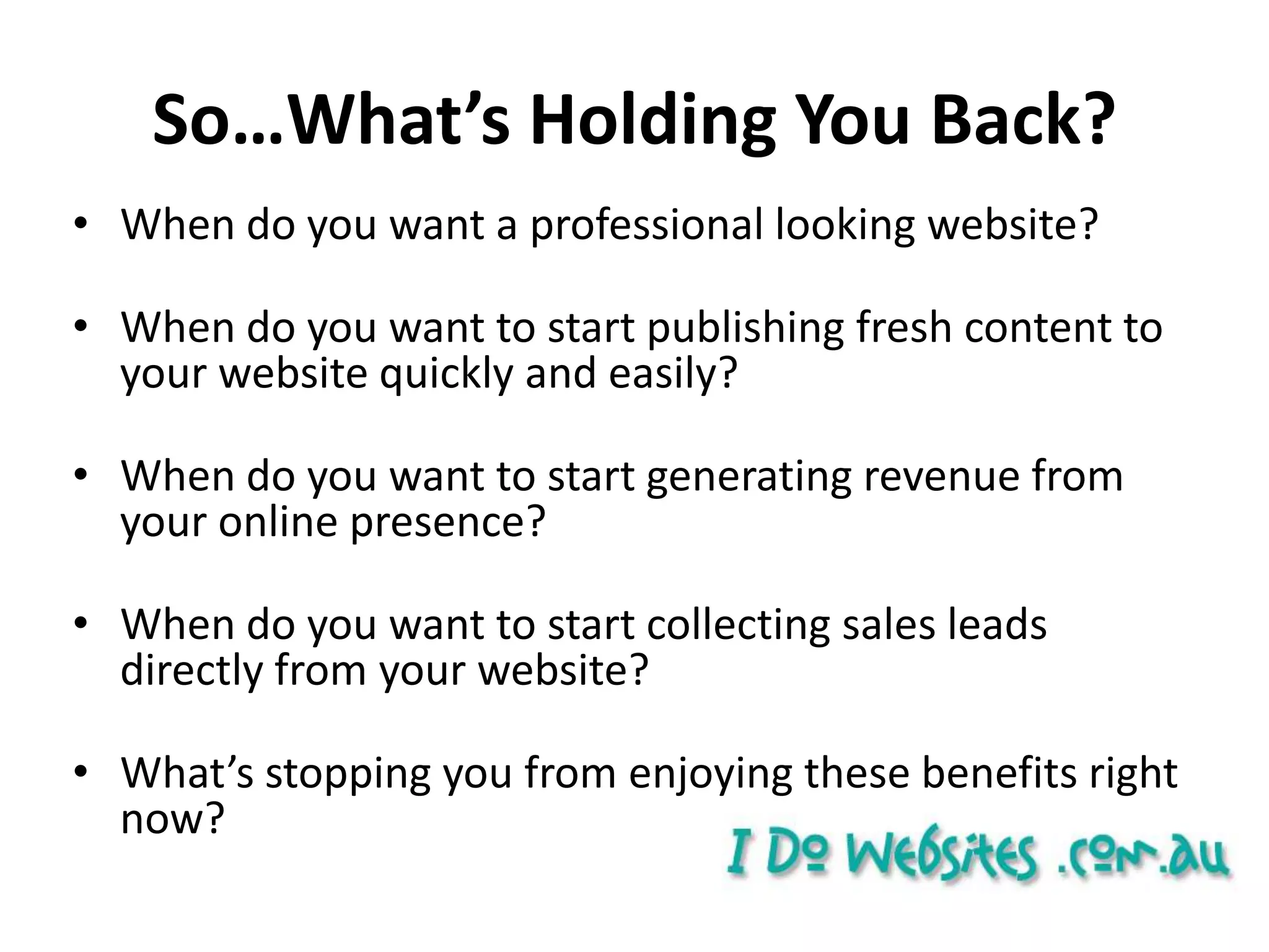 Web based software application that makes website publishing a breeze.