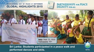 International Day of Peace - UPF 2015 Highlights