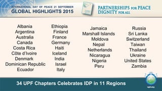International Day of Peace - UPF 2015 Highlights