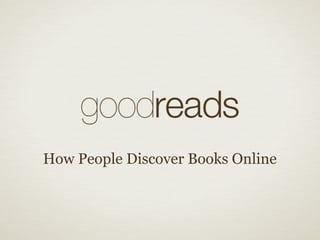 How People Discover Books Online
 