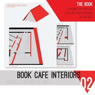 a
100
b
MODELLO
AN INTELLECTUAL SPACE IN TRIESTE
02
BOOK CAFE INTERIORS
the book
a building that unfolds a
story and a new expeRIence
in each space
 