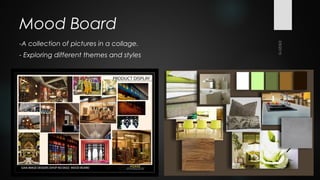 Mood Board
-A collection of pictures in a collage.
- Exploring different themes and styles
 