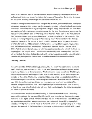 After discussion learners will navigate general layout of Picasa