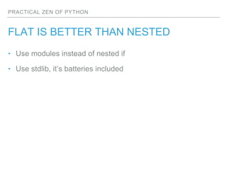 Practical Zen of Python | PPTX