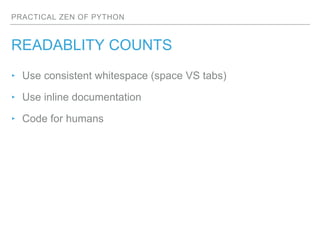 Practical Zen of Python | PPTX