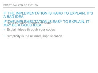 Practical Zen of Python | PPTX