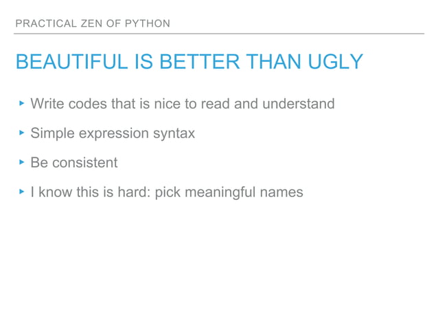 Practical Zen of Python | PPT | Free Download