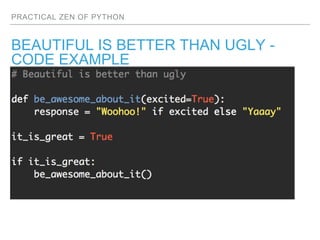 Practical Zen of Python | PPTX