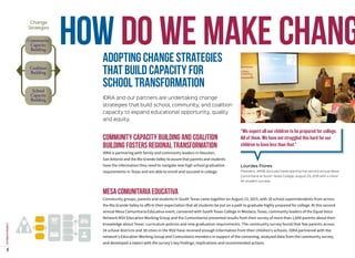 IDRA and our partners are undertaking change
strategies that build school, community, and coalition
capacity to expand edu...