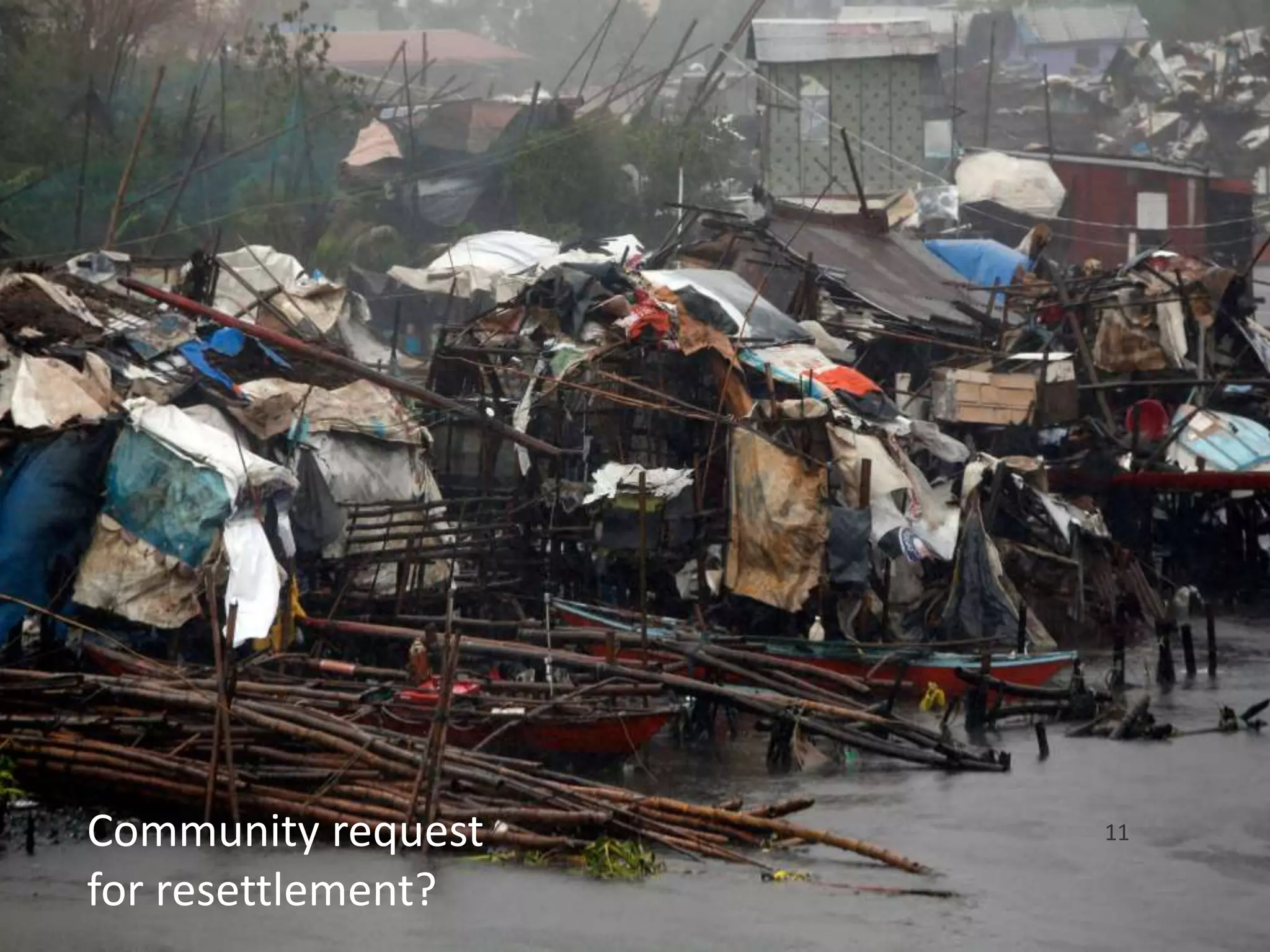 Community request 11 
for resettlement? 
 