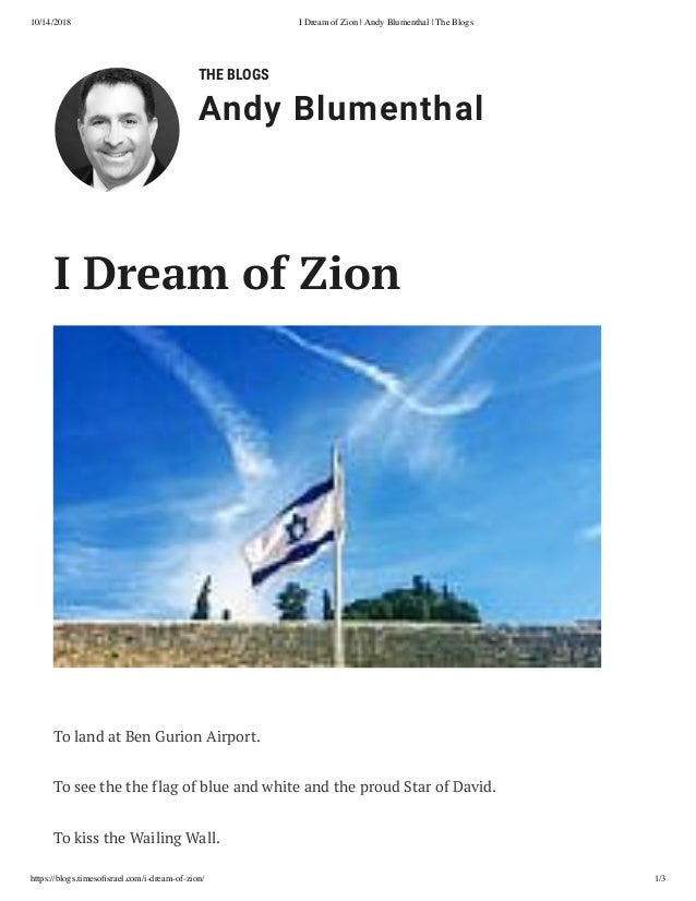 I Dream of Zion
