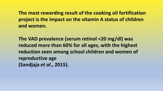 The History of Cooking Oil Fortification in Indonesia: Government Support for the Program and Challenges