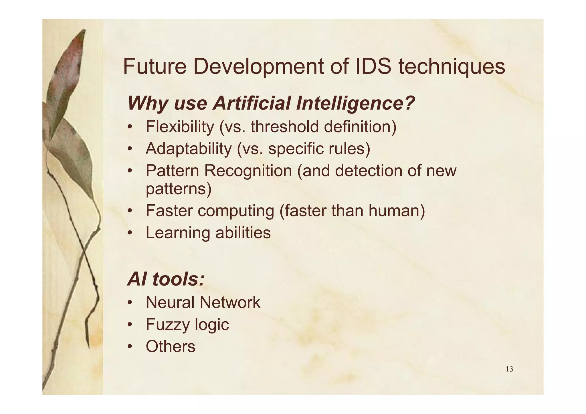 IDS - Fact, Challenges and Future