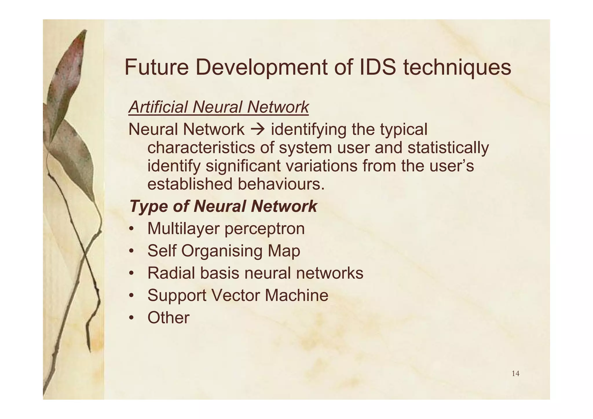 IDS - Fact, Challenges and Future