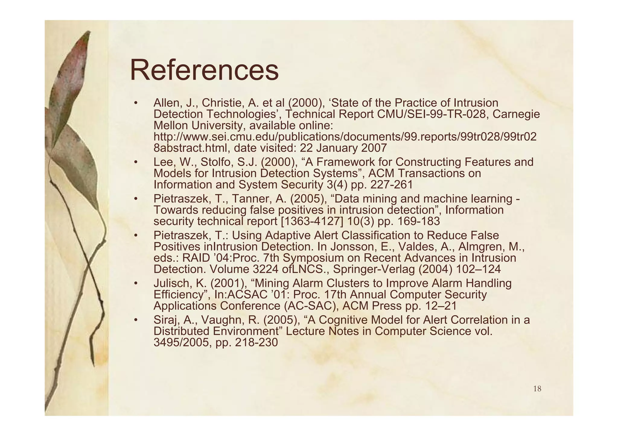 IDS - Fact, Challenges and Future