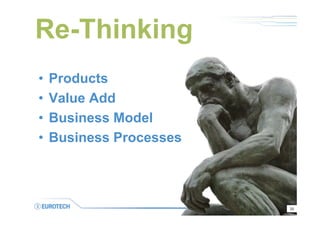Re-Thinking
• Products
• Value Add
• Business Model
• Business Processes
30
 
