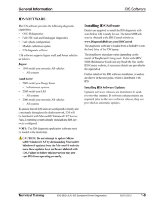 Ids Capability Testing Tool Ids sdd-jlr manual 02 02-12 (1) | PDF