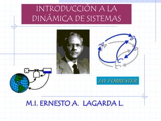 INTRODUCCIÓN A LA
 DINÁMICA DE SISTEMAS




                   JAY FORRESTER



M.I. ERNESTO A. LAGARDA L.
 