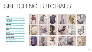 LINES
www.youtube.com/watch?v=cE6JBbTvTp4
PERSPECTIVE
www.youtube.com/watch?v=JK0qlnnG1WA
LINE WEIGHT
www.youtube.com/watch?v=YEYQe_81M4U
SHADOWS
www.youtube.com/watch?v=IDrnj8BPp9w
SHADOWS
www.youtube.com/watch?v=l-v9u34rQa8
CUBES
www.youtube.com/watch?v=NW2BiyXo3fA
ELIPSES
www.youtube.com/watch?v=la2UP34SHm4
INTERSECTION A.
www.youtube.com/watch?v=1kXWjJrdk00
INTERSECTION B.
www.youtube.com/watch?v=3BkkgvUu7BI
ROUNDED CORNERS
www.youtube.com/watch?v=6ZU-ryDOtLw
SKETCHING TUTORIALS
154
 